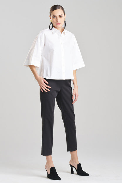 NATORI Buy Cotton Poplin Trapeze Shirt in White Online
