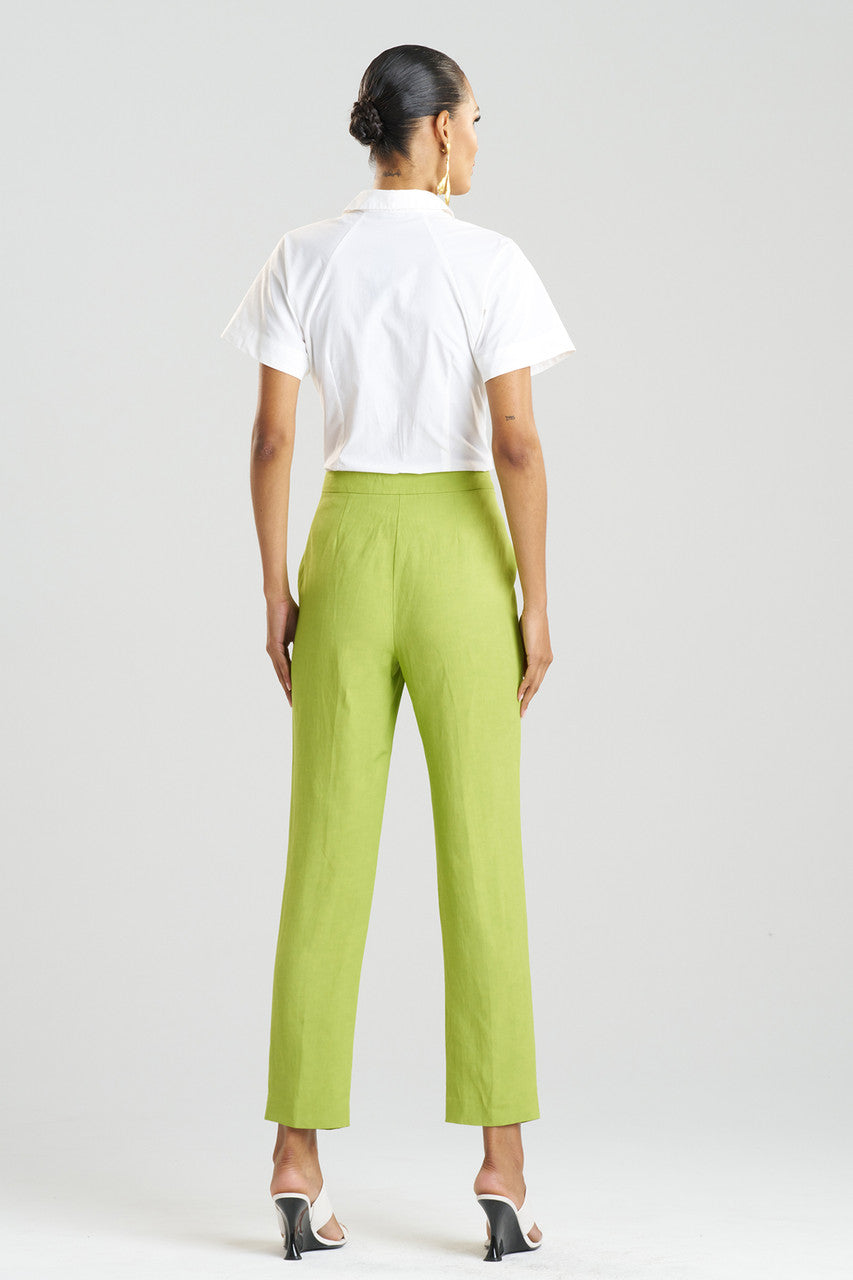 NATORI Buy Linen Slim Pants in Pear Online