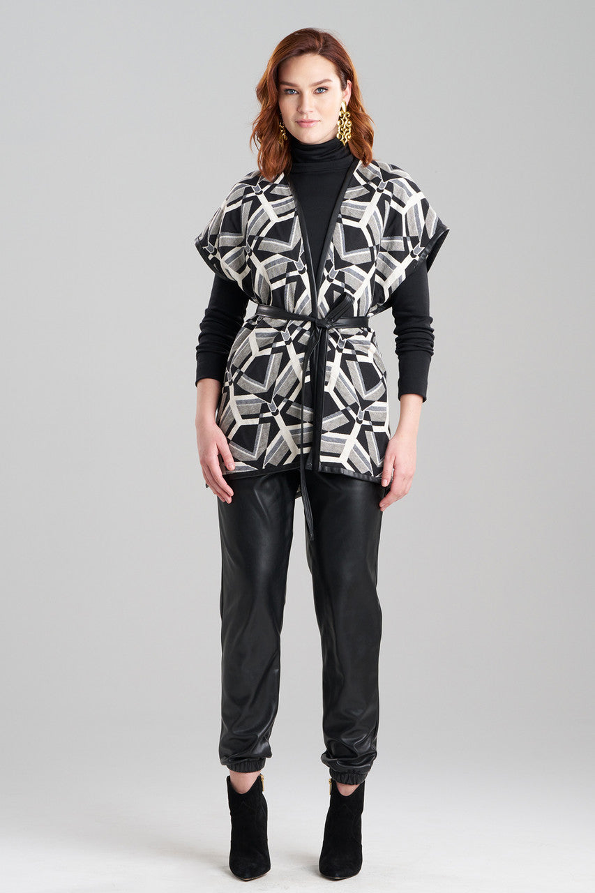 NATORI Buy Yantra Poncho Wrap in Black/White Online