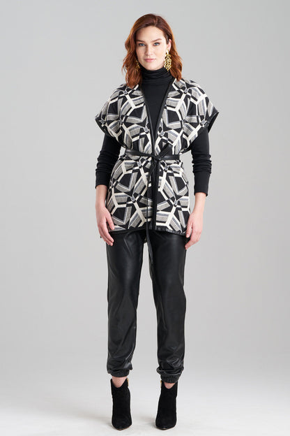 NATORI Buy Yantra Poncho Wrap in Black/White Online