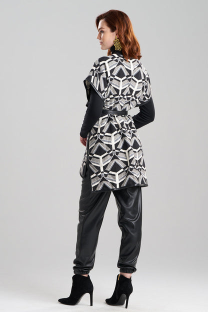 NATORI Buy Yantra Poncho Wrap in Black/White Online