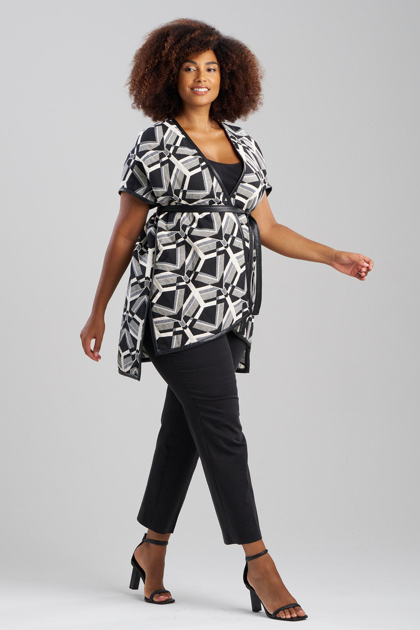 NATORI Buy Yantra Poncho Wrap in Black/White Online
