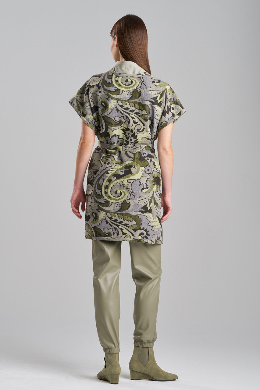 NATORI Buy Shinrin Paisley Jacquard Poncho Wrap in Sage Online