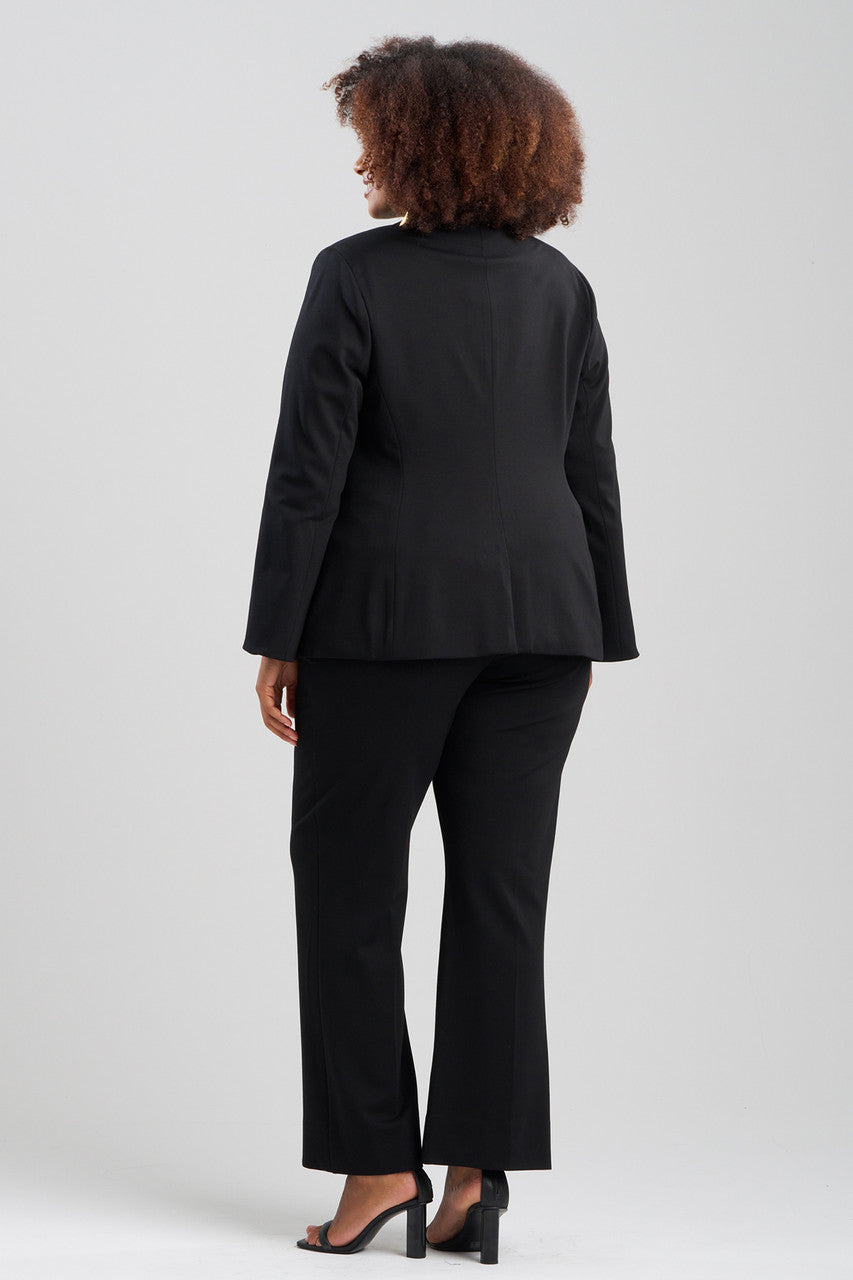 NATORI Buy Compact Knit Two Button Lapel Blazer in Black Online