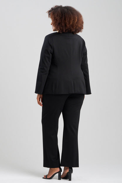 NATORI Buy Compact Knit Two Button Lapel Blazer in Black Online