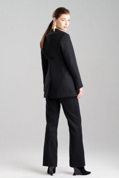 NATORI Buy Felt Embroidered Collarless Jacket in Black Online