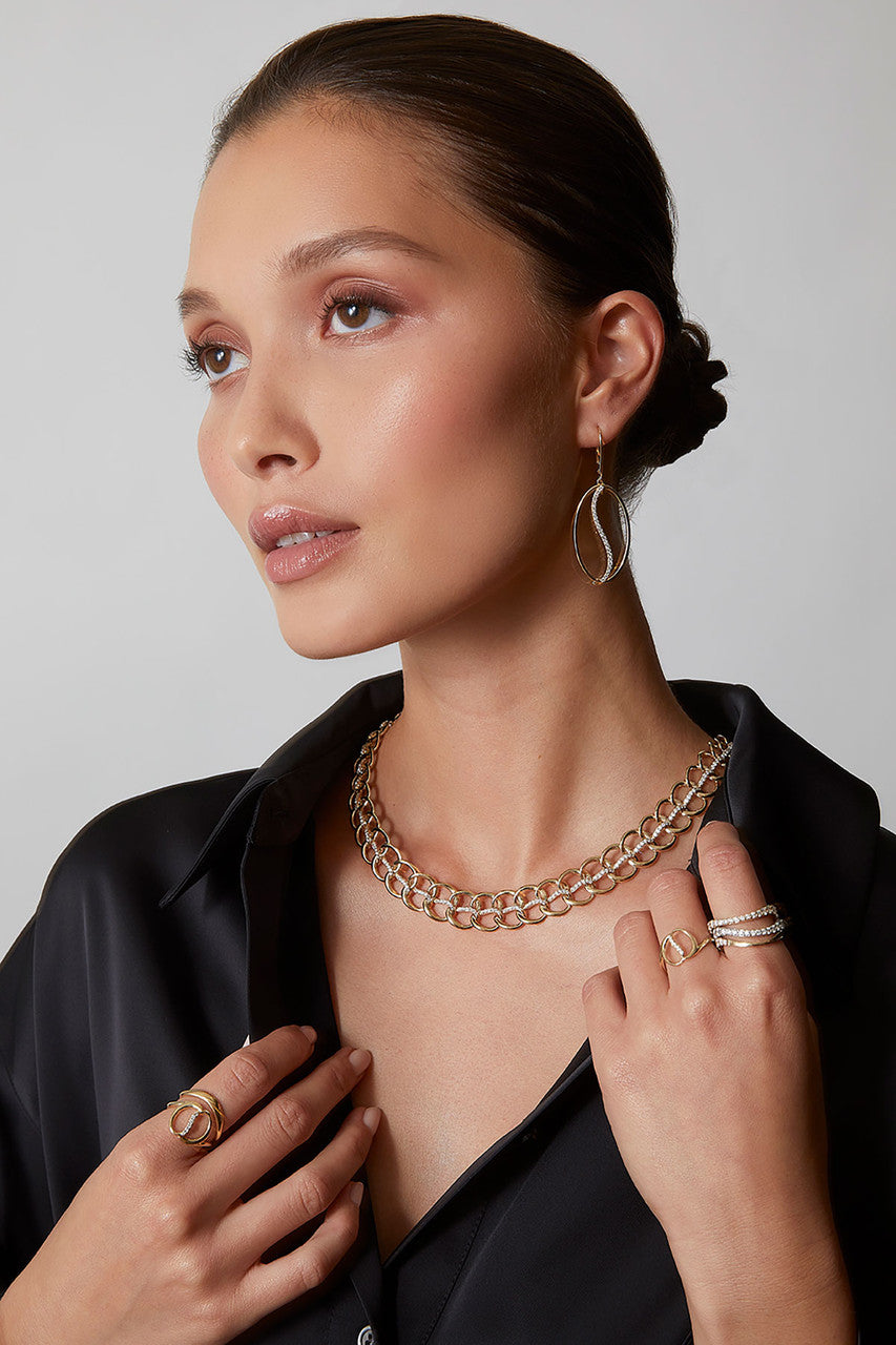 NATORI Buy Shangri-La Yin-Yang 14K Gold and Diamond Chain Link Necklace in 14K Yellow Gold Online