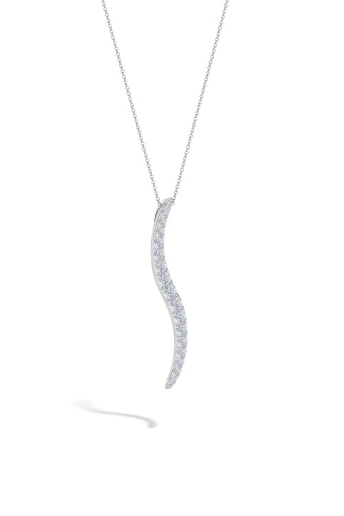 NATORI Buy Shangri-La Brushstroke 14k Gold and Diamond Large Pendant Necklace in 14K White Gold Online
