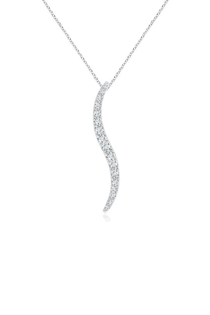 NATORI Buy Shangri-La Brushstroke 14k Gold and Diamond Large Pendant Necklace in 14K White Gold Online