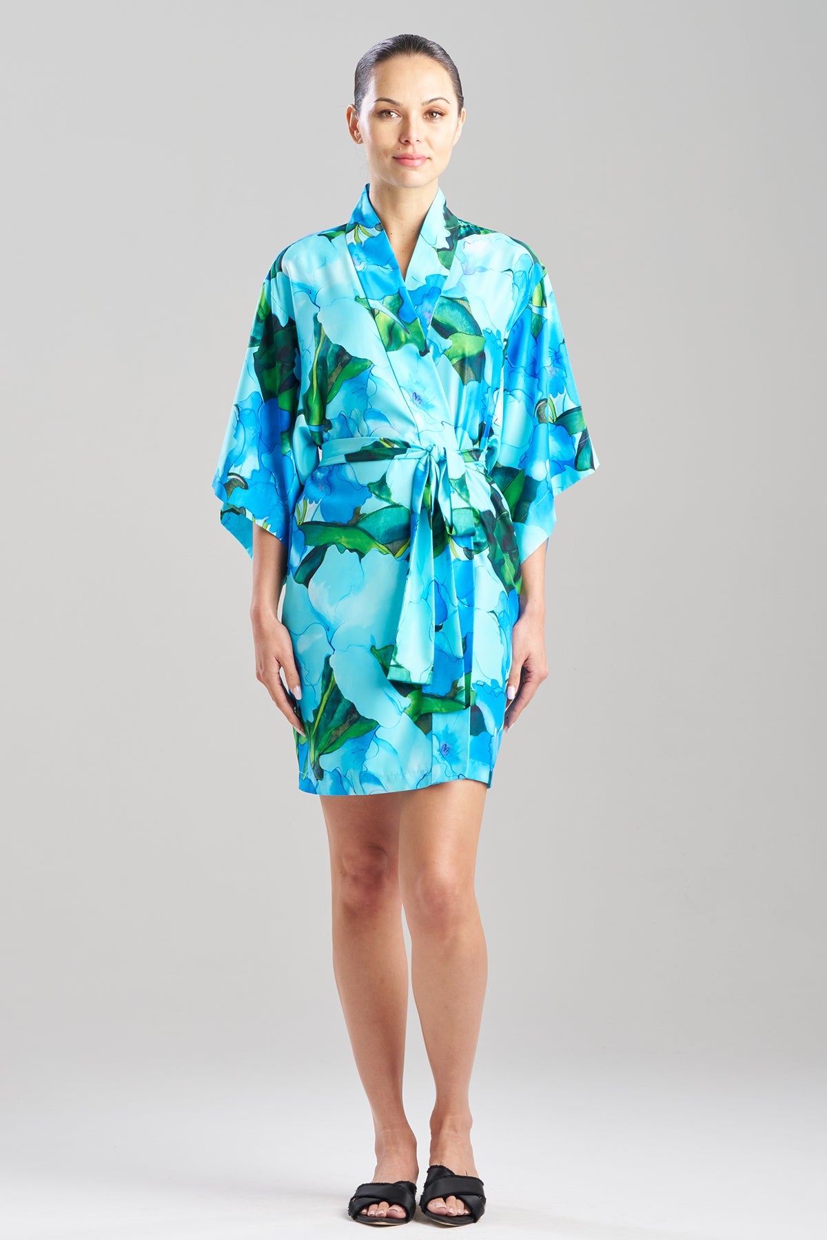NATORI Isla Printed Satin Wrap