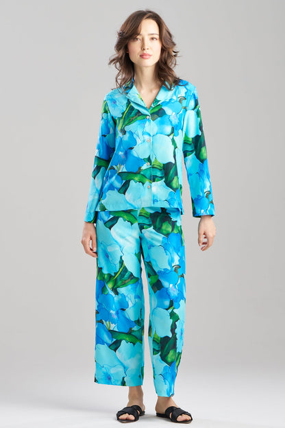 NATORI Isla Printed Satin Notch PJ Set
