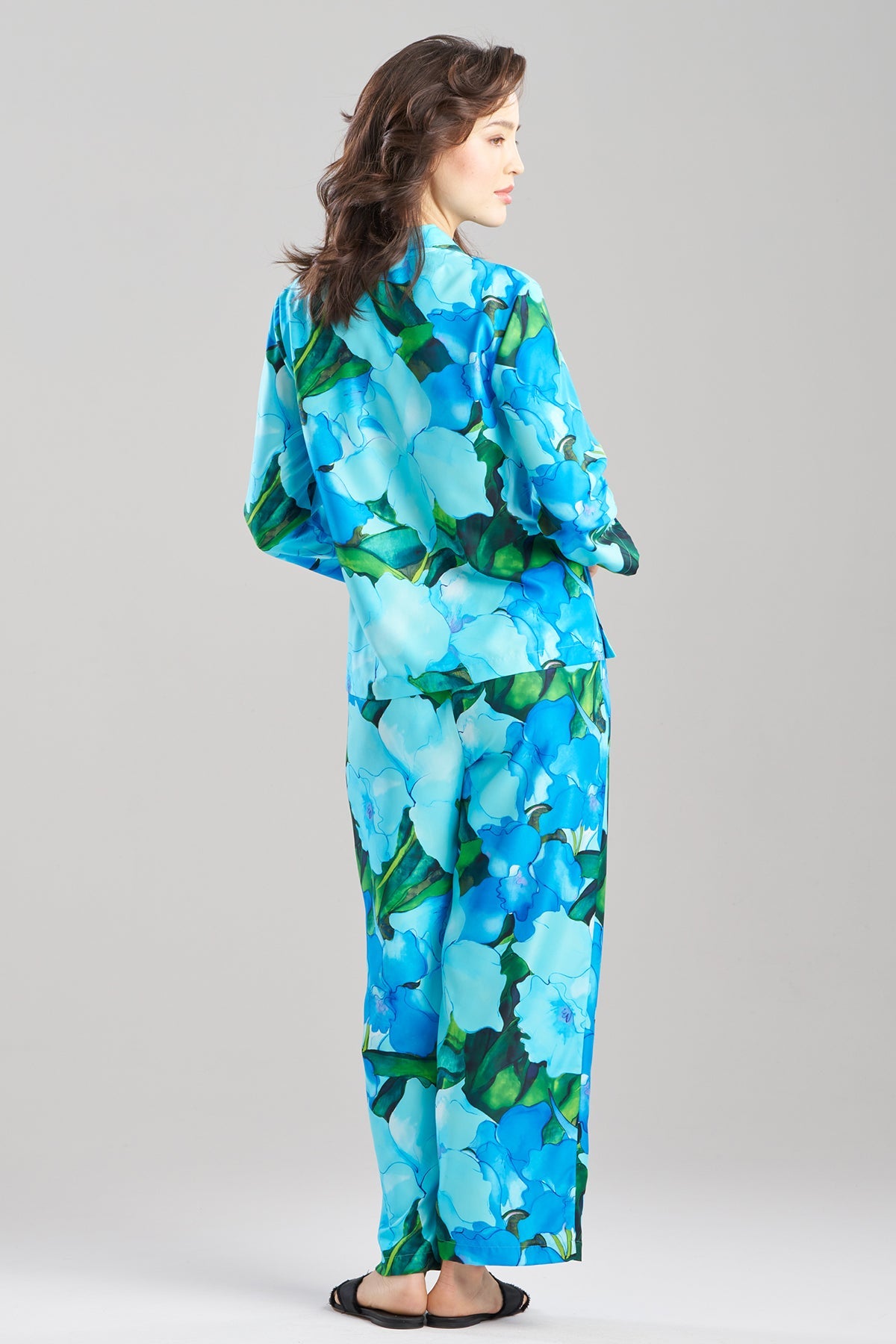 NATORI Isla Printed Satin Notch PJ Set