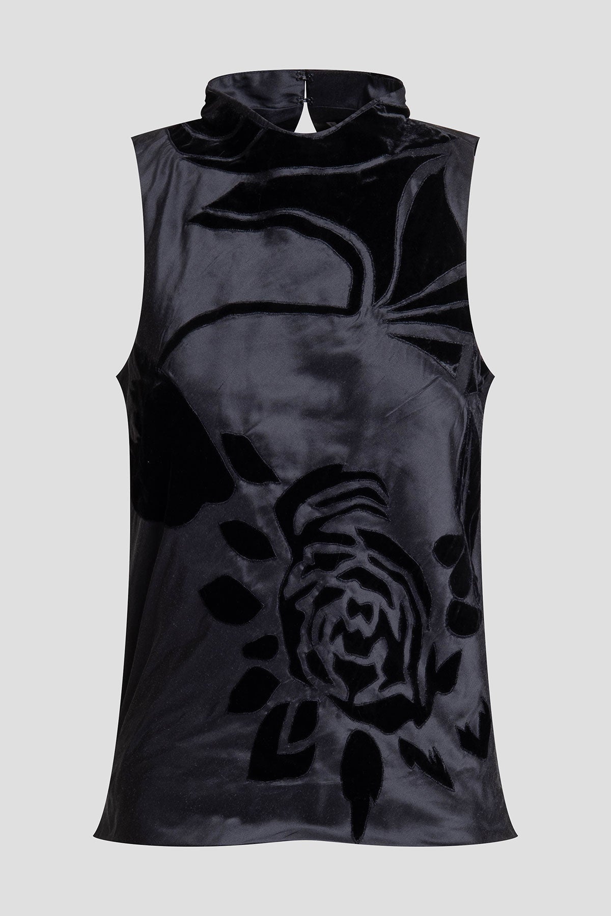 NATORI Couture Silk Dupioni Embroidered Halter Top