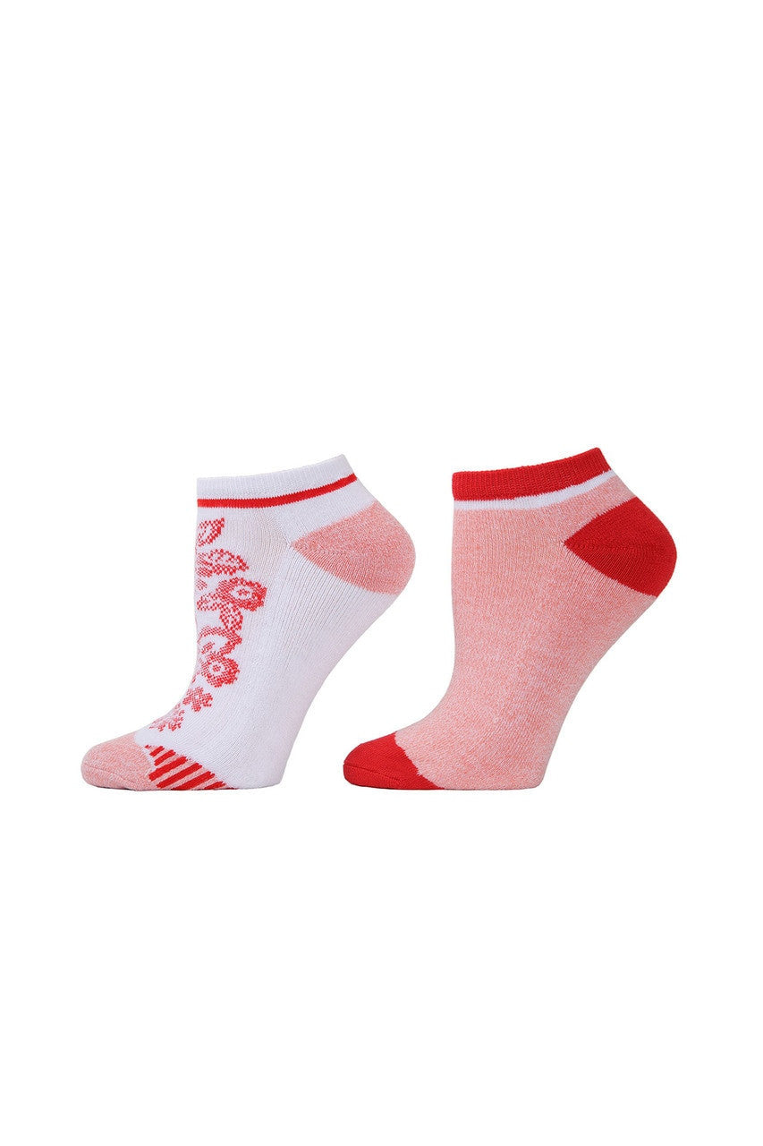 NATORI Buy Floral Mix Socks - 2 Pair Pack in White/Orange Online