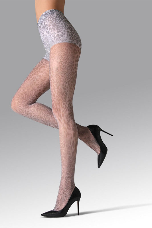 NATORI Buy Neutral Animal Printed Sheer Tights in Gray Online