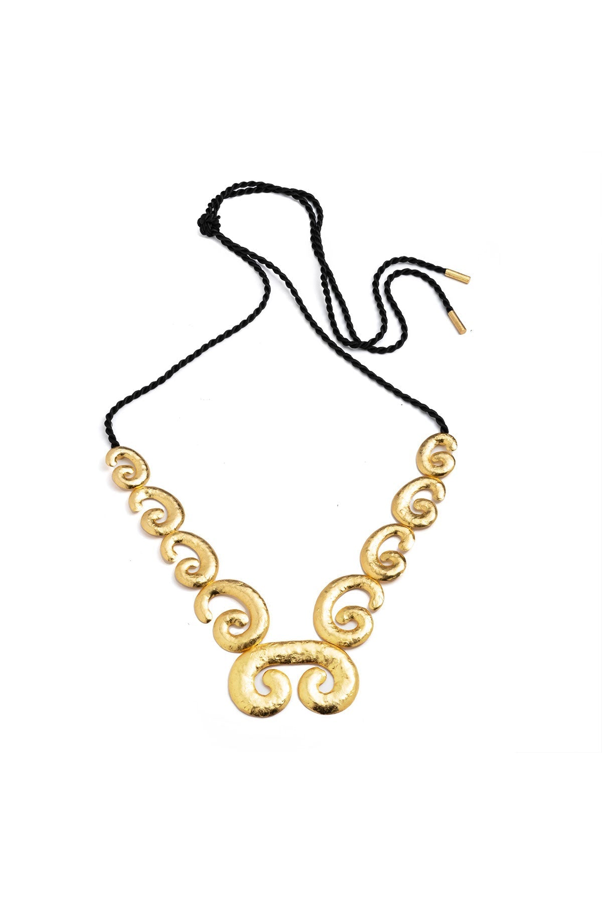 NATORI Gold Plated Brass Swirl Pendant Necklace