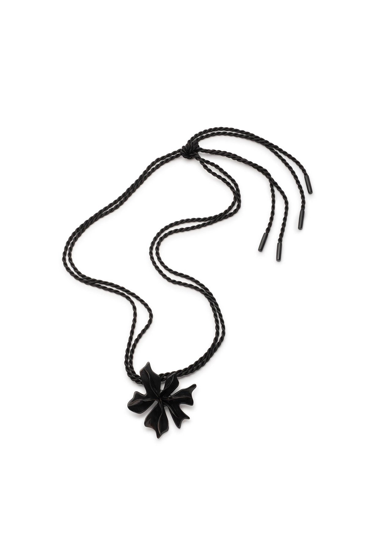 NATORI Buffalo Horn Floral Pendant Necklace