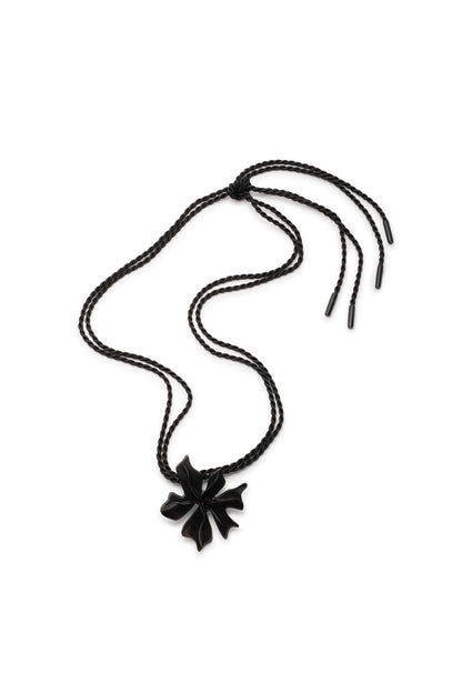 NATORI Buffalo Horn Floral Pendant Necklace