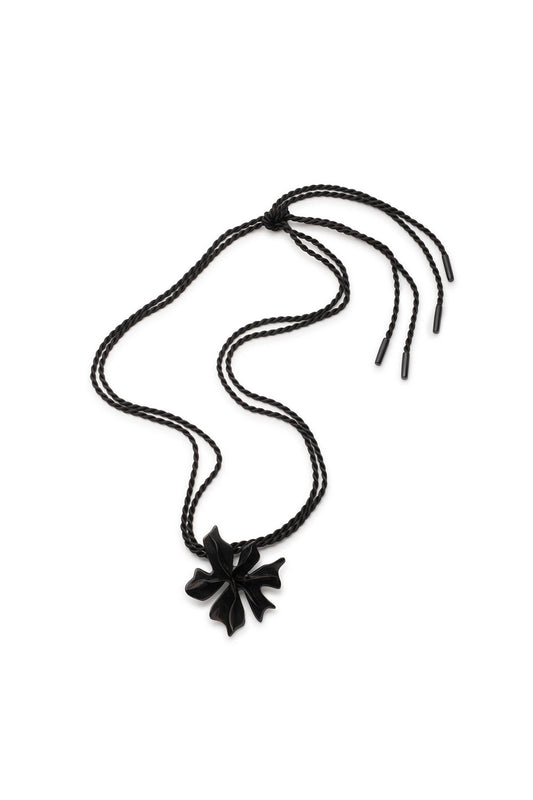NATORI Buffalo Horn Floral Pendant Necklace