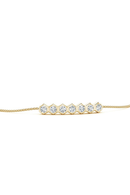NATORI Buy Indochine 14k 7-Hexagon Diamond Bar Bolo Bracelet in 14K Yellow Gold Online