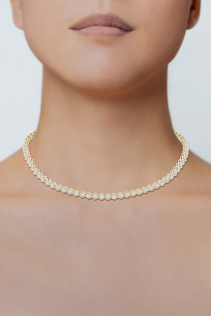 NATORI Buy Indochine Diamond Tennis Choker Necklace in 14K Yellow Gold Online