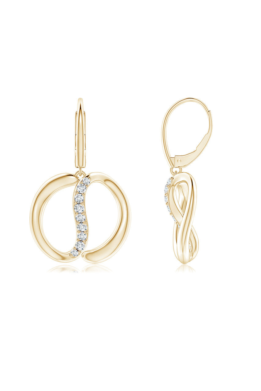 NATORI Buy Shangri-La Yin-Yang 14K Gold and Diamond Dangle Earrings in 14K Yellow Gold Online