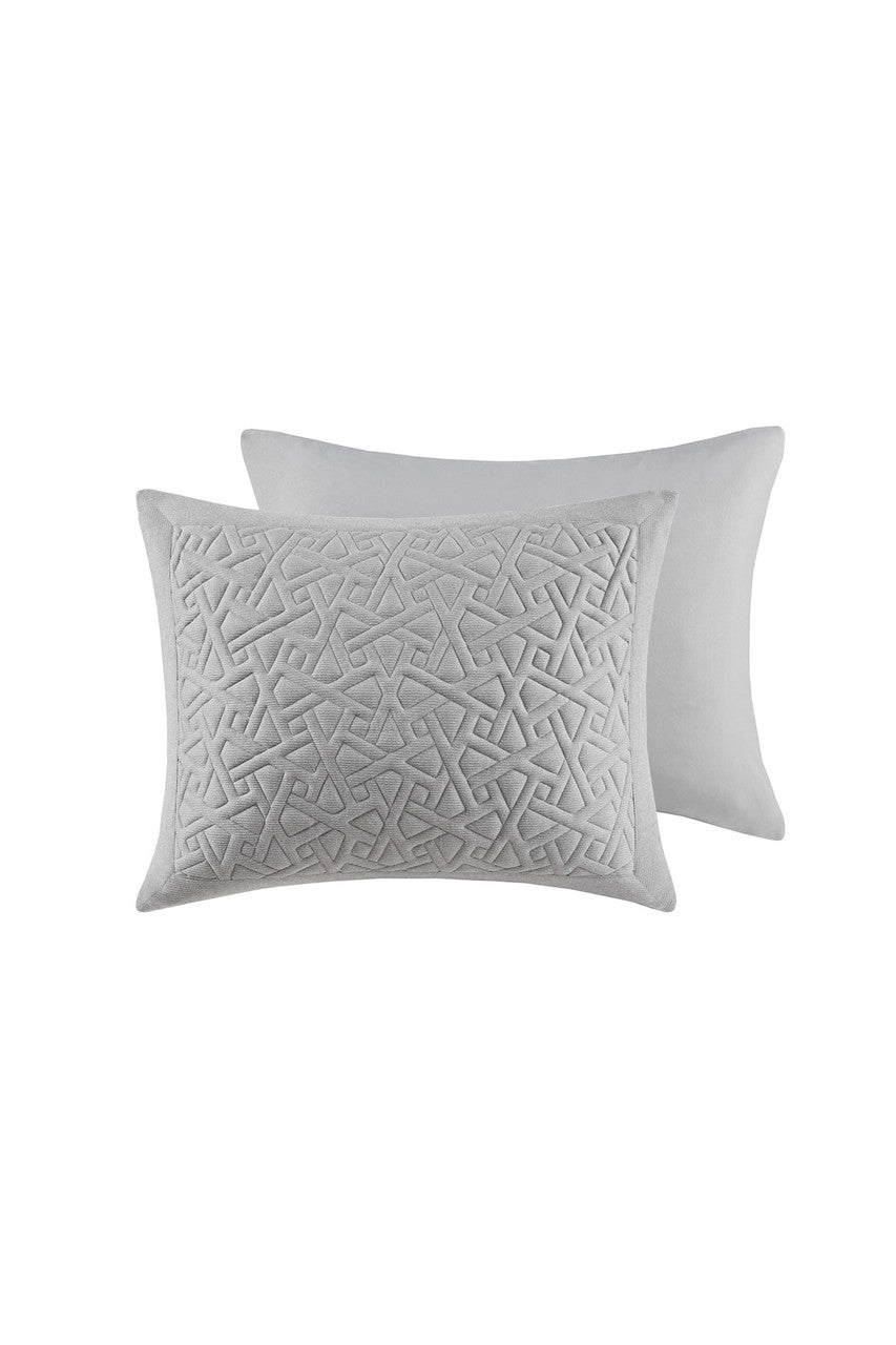 NATORI Buy Origami 3 Piece Quilt Top Grey Duvet Cover Mini Set in Grey Online