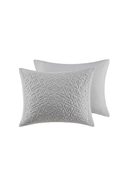NATORI Buy Origami 3 Piece Quilt Top Grey Duvet Cover Mini Set in Grey Online