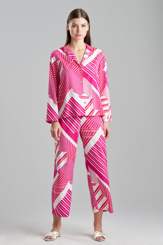 NATORI Buy Shima Notch PJ in Fuchsia/White Online