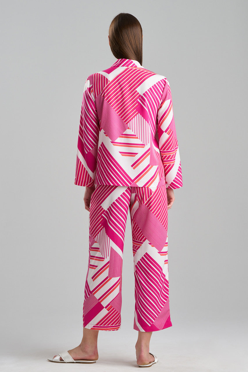 NATORI Buy Shima Notch PJ in Fuchsia/White Online
