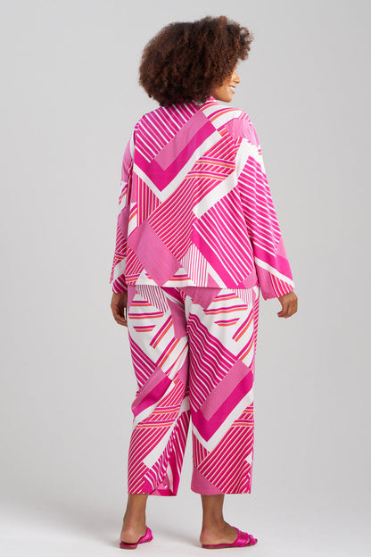 NATORI Buy Shima Notch PJ in Fuchsia/White Online