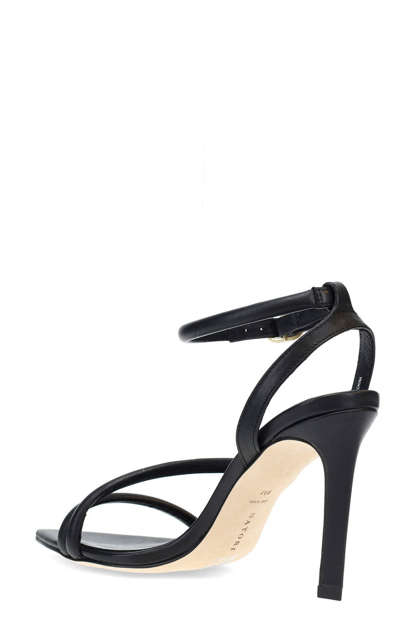 NATORI Buy Reiki Nappa Leather Ankle Strap Heel in Black Online