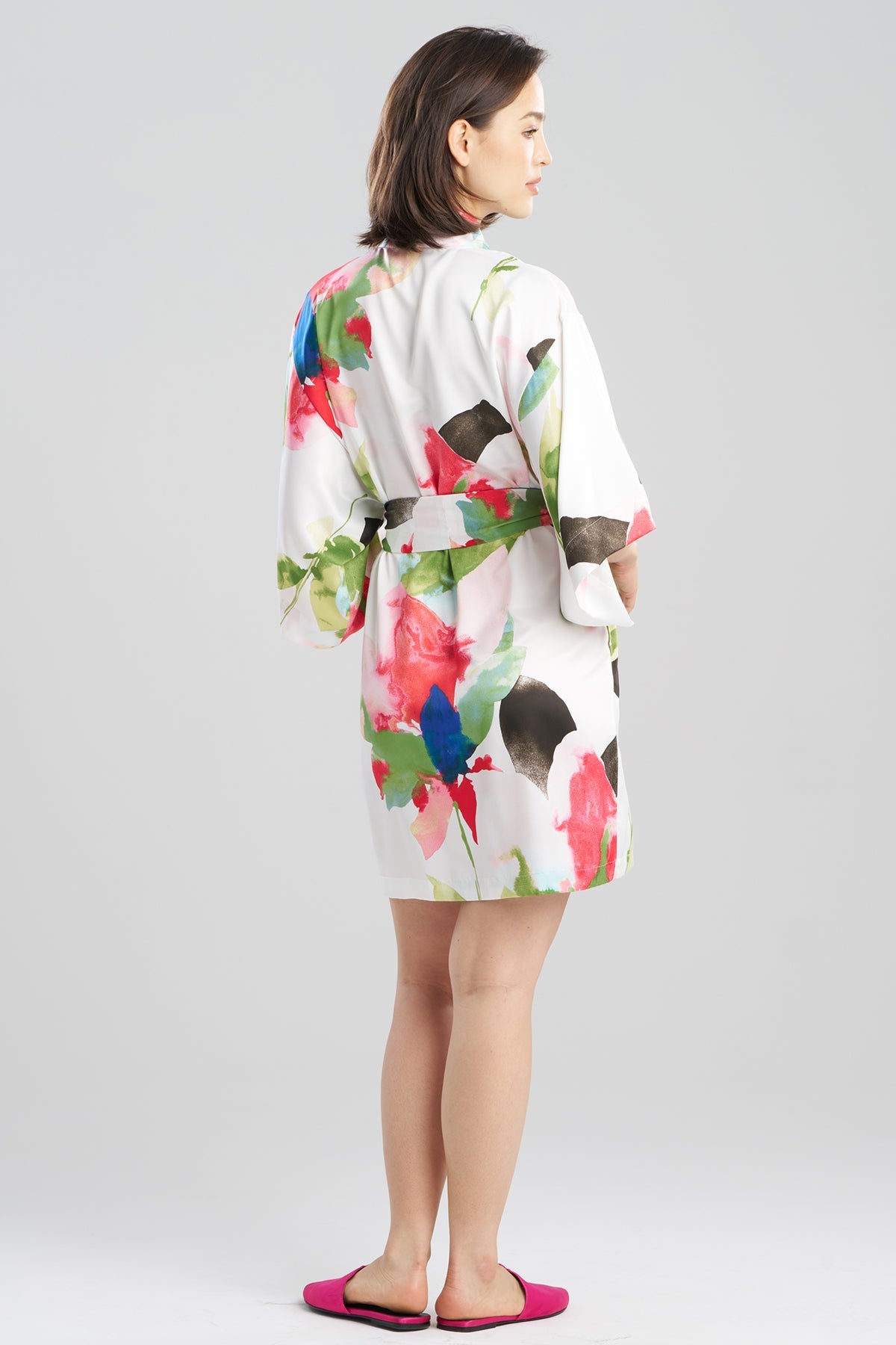 NATORI Calypso Printed Charmeuse Wrap