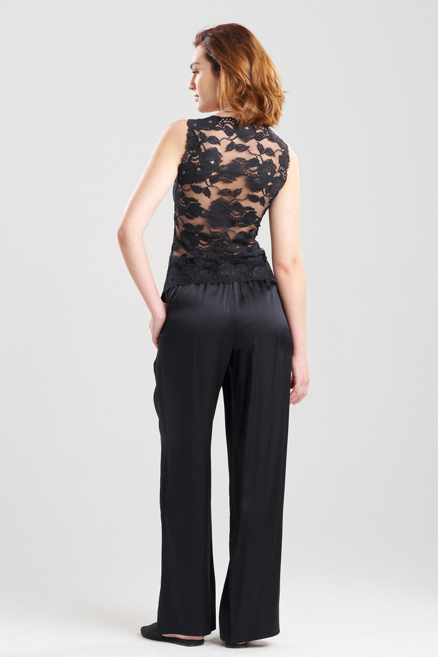 NATORI Buy Imagine Allover Lace Tank in Black Online
