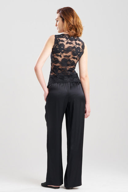 NATORI Buy Imagine Allover Lace Tank in Black Online