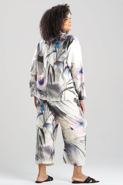 NATORI Hiyaku Printed Charmeuse Notch PJ