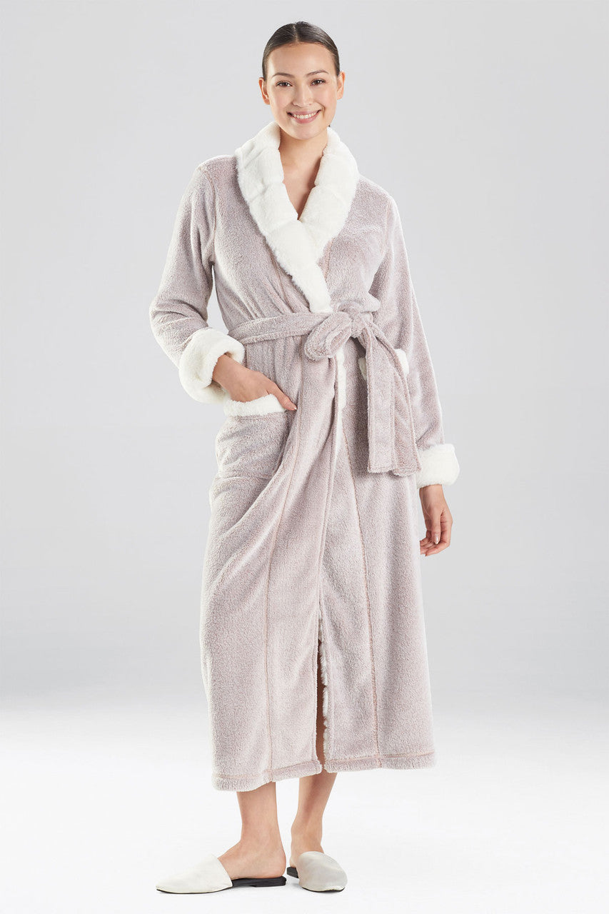 NATORI Buy Plush Faux Fur Robe in Latte Online