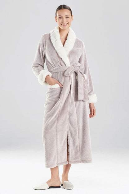 NATORI Buy Plush Faux Fur Robe in Latte Online