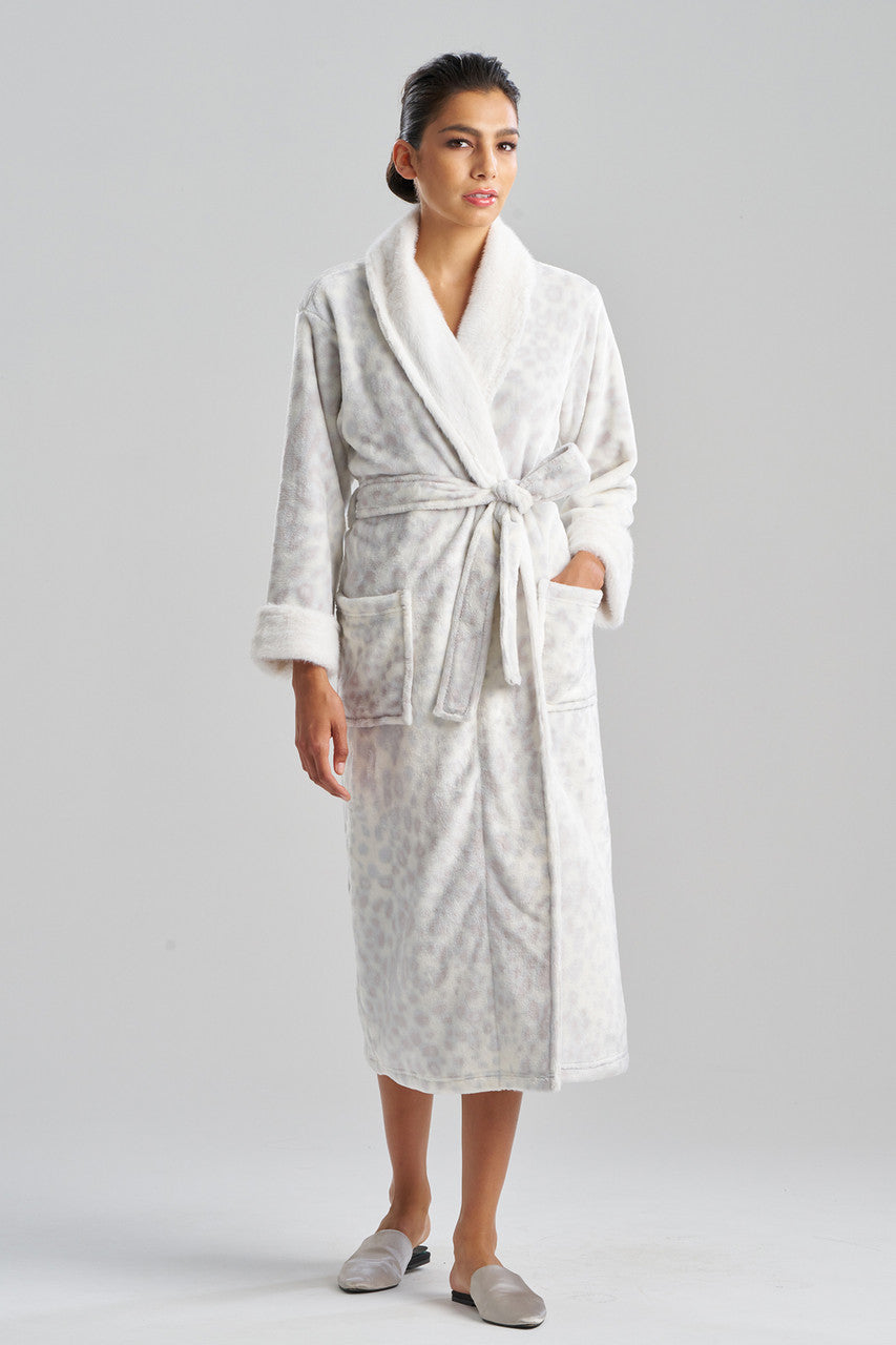 NATORI Buy Cashmere Animal Robe in Silver Online