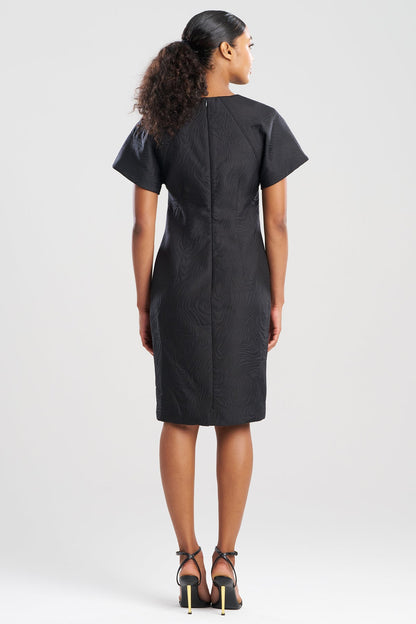 NATORI Swirl Jacquard Dolman Sleeve Dress