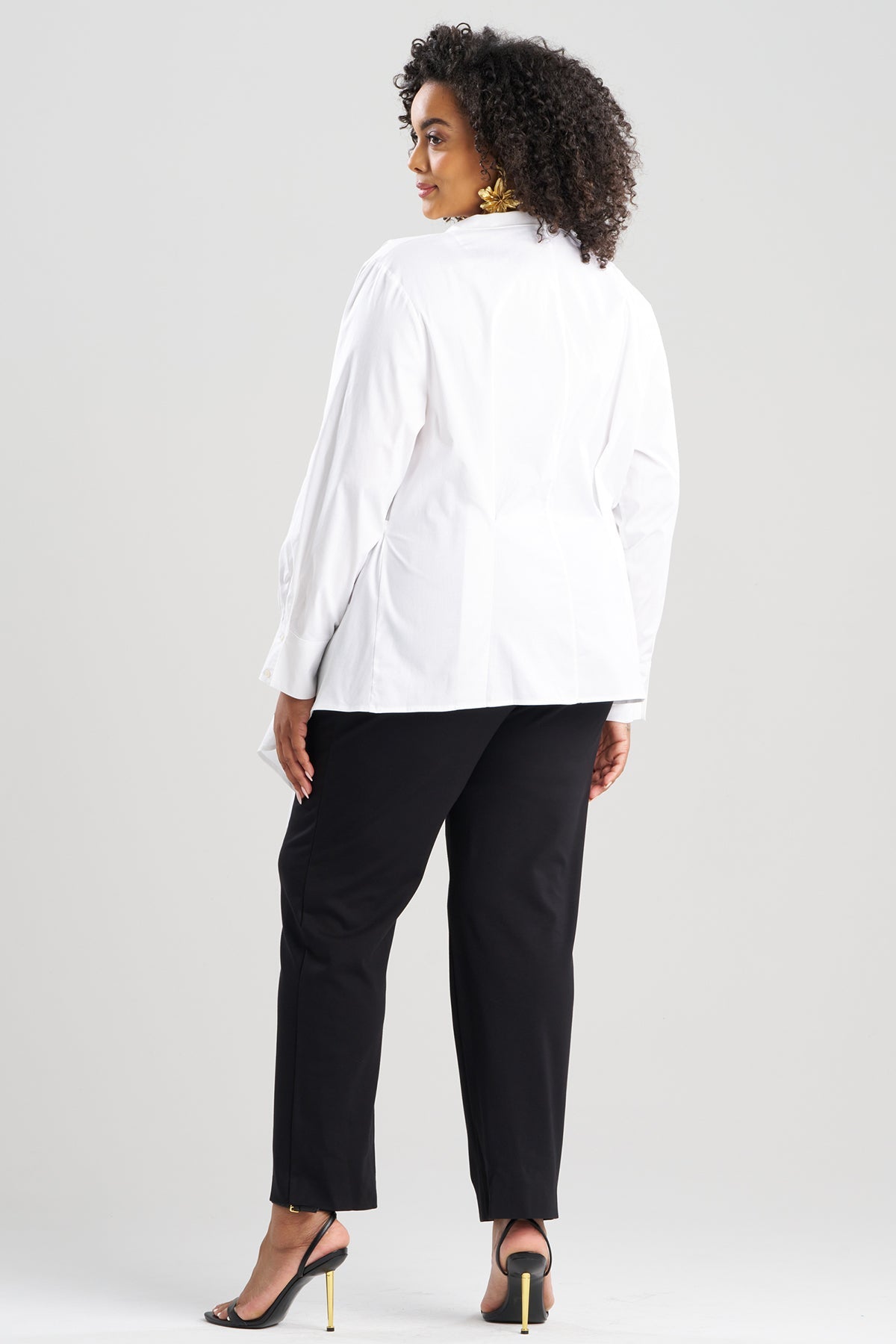 NATORI Cotton Poplin Handkerchief Hem Shirt
