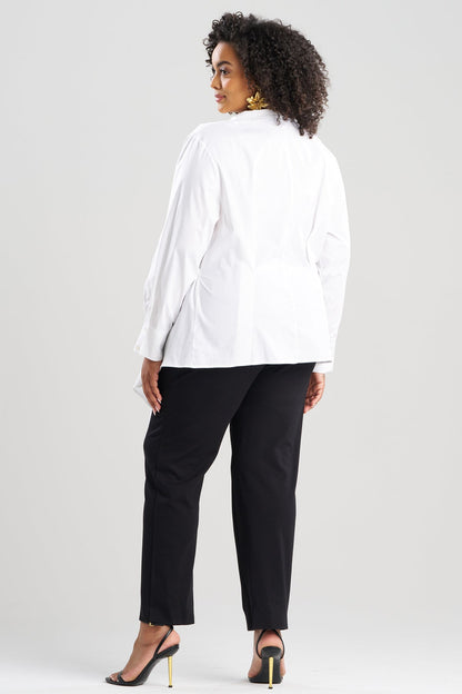 NATORI Cotton Poplin Handkerchief Hem Shirt
