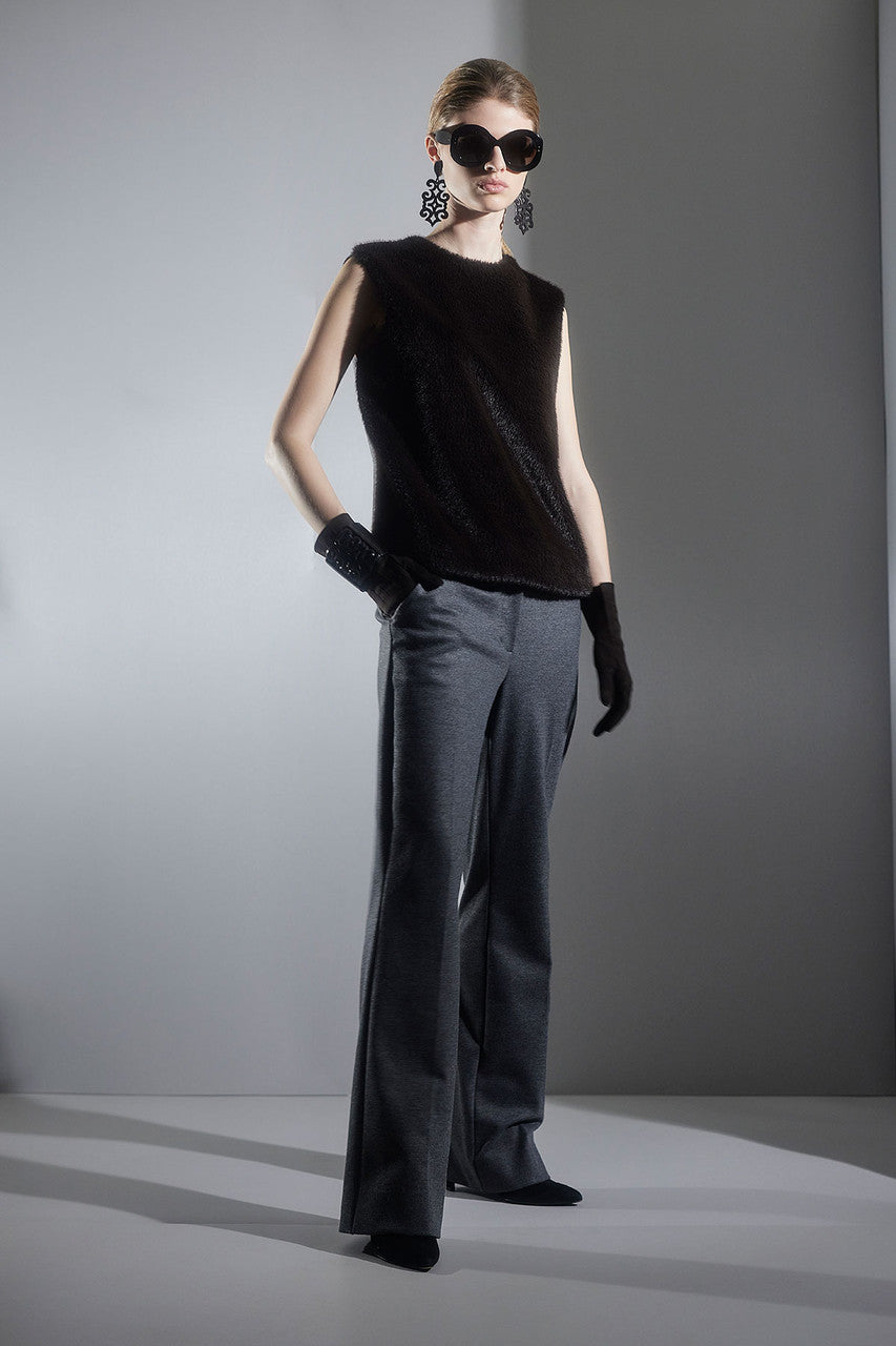 NATORI Buy Faux Mink Top in Espresso Online