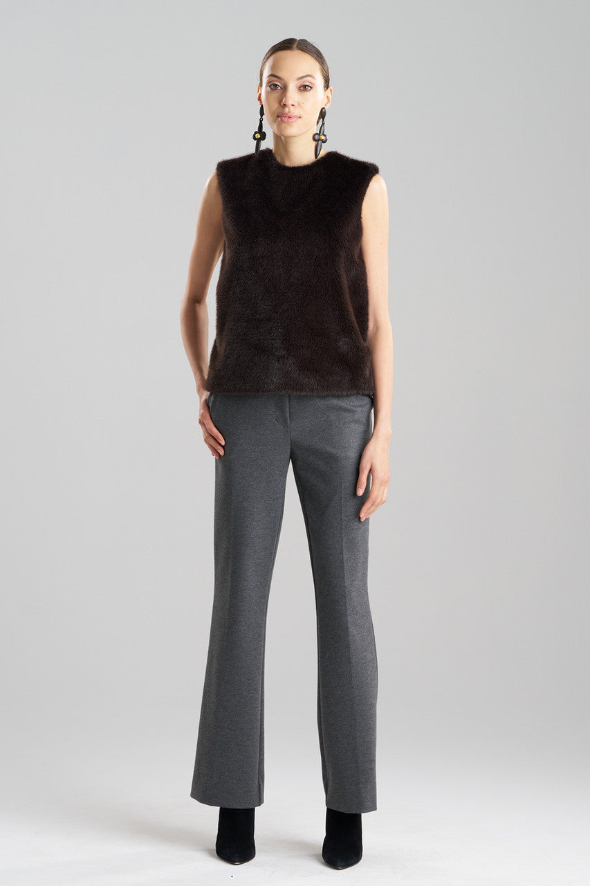 NATORI Buy Faux Mink Top in Espresso Online