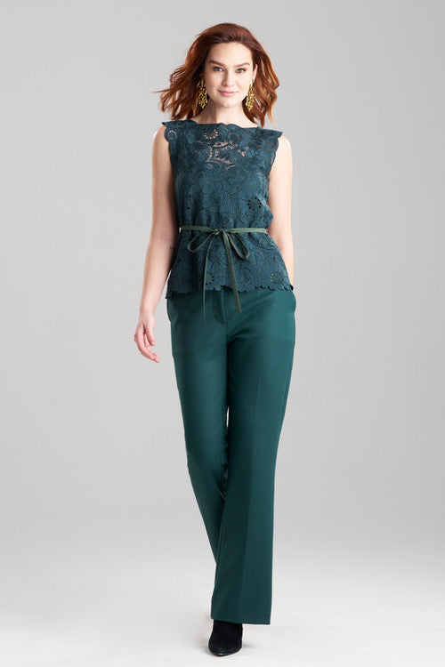 NATORI Buy Mantilla Lace Top in Bottle Green Online