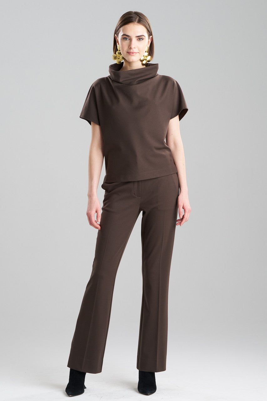 NATORI Buy Compact Knit Wedge Funnel Top in Espresso Online