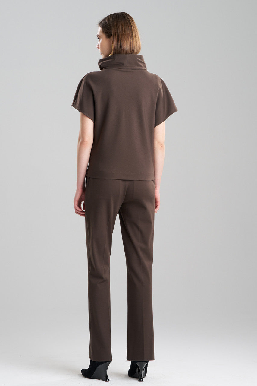 NATORI Buy Compact Knit Wedge Funnel Top in Espresso Online