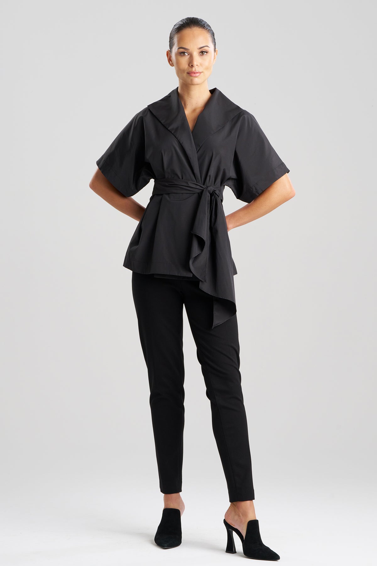 NATORI Buy Techno Poplin Wrap Top online