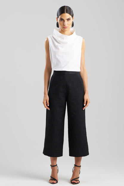 NATORI Buy Geo Texture Jacquard Wide Leg Cropped Pants online