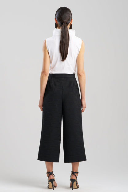 NATORI Buy Geo Texture Jacquard Wide Leg Cropped Pants online